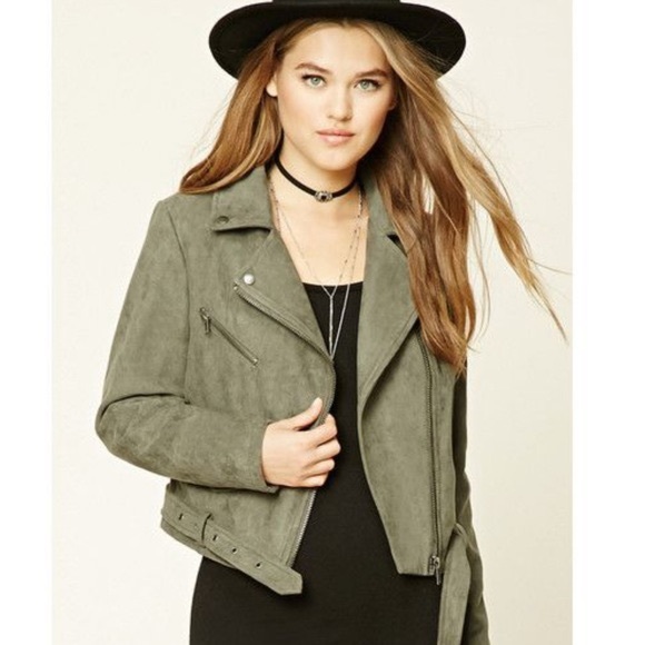 Forever 21 Faux Suede Moto Jacket - Picture 3 of 4